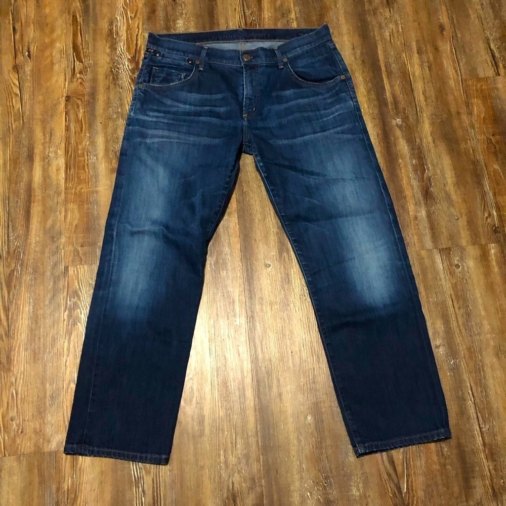 Citizens of Humanity Jeans Women's 29 Dylan Drop Rise Cropped Mid Rise Dark Wash